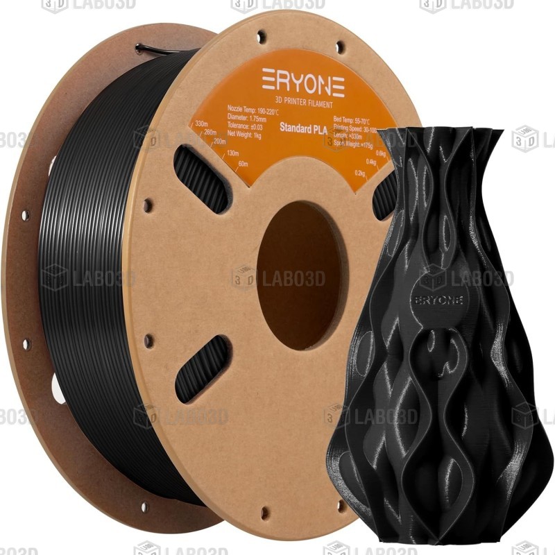 Eryone - PLA Standard - Noir (Black) - 1.75mm - 1 Kg Eryone - PLA Standard - Noir (Black) - 1.75mm - 1 Kg