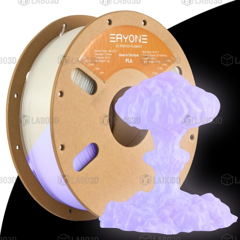 Eryone - PLA Glow in the Dark - Purple - 1.75mm - 1 Kg Eryone - PLA Glow in the Dark - Purple - 1.75mm - 1 Kg