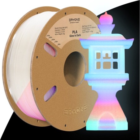 Eryone - PLA Glow in the Dark - Arc en ciel (Rainbow) - 1.75mm - 1 Kg