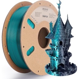 Eryone - PLA Silk Dual-Color - vert émeraude & noir (Emerald Green & Black) - 1.75mm - 1 Kg