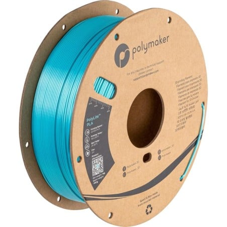 Polymaker PolyLite Silk - PLA - Light Blue - 1.75mm - 1 Kg