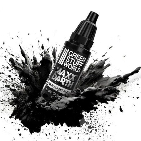 Green Stuff World - Maxx Dark Black Plus Paint - 17ml  - 11947