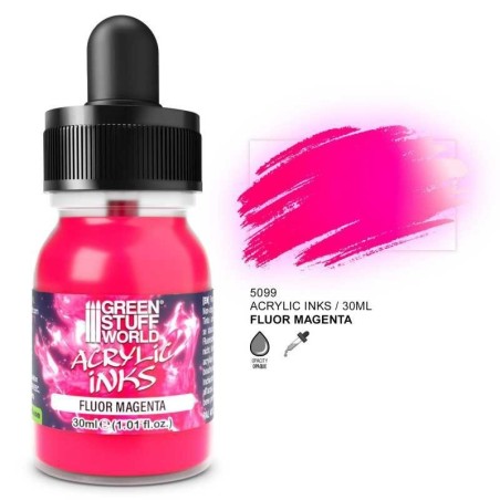 Green Stuff World - Encre acrylique fluorescente - Magenta - 30ml - 5099