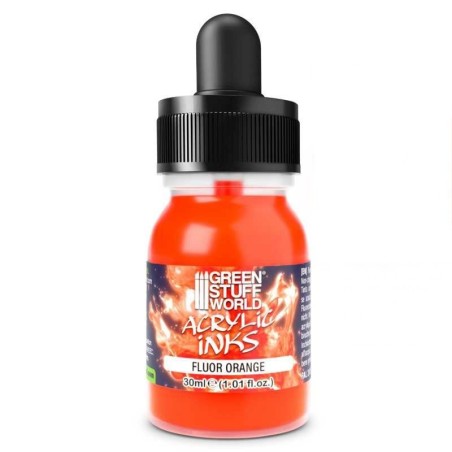 Green Stuff World - Fluorescent acrylic ink - Orange - 30ml - 5098