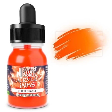 Green Stuff World - Fluorescent acrylic ink - Orange - 30ml - 5098
