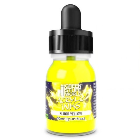 Green Stuff World - Encre acrylique fluorescente - Jaune - 30ml - 5096