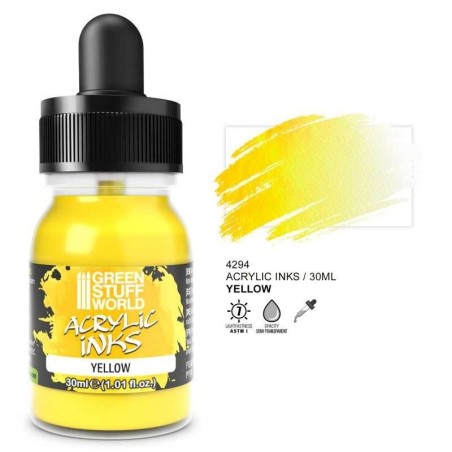 Green Stuff World - Opaque acrylic ink - Yellow - 30ml - 4294