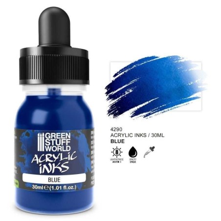 Green Stuff World - Encre acrylique Opaque - Bleu - 30ml - 4290