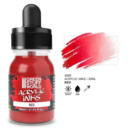 Green Stuff World - Encre acrylique Opaque - Rouge - 30ml - 4289