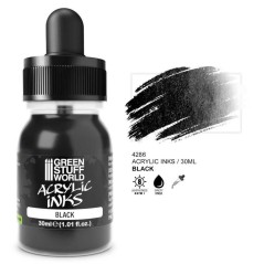 Green Stuff World - Encre acrylique Opaque - Noir - 30ml - 4286