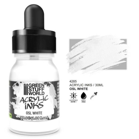 Green Stuff World - Opaque acrylic ink - OSL White - 30ml - 4285