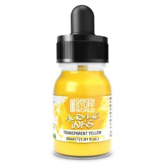 Green Stuff World - Encre acrylique Transparente - Jaune - 30ml - 4281