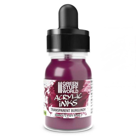 Green Stuff World - Transparent acrylic ink - Burgundy - 30ml - 4280