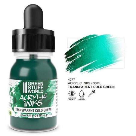 Green Stuff World - Transparent acrylic ink - Cold Green - 30ml - 4277