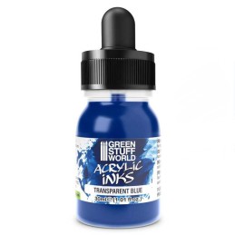Green Stuff World - Encre acrylique Transparente - Bleu - 30ml - 4276