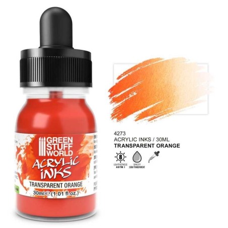 Green Stuff World - Transparent acrylic ink - Orange - 30ml - 4273