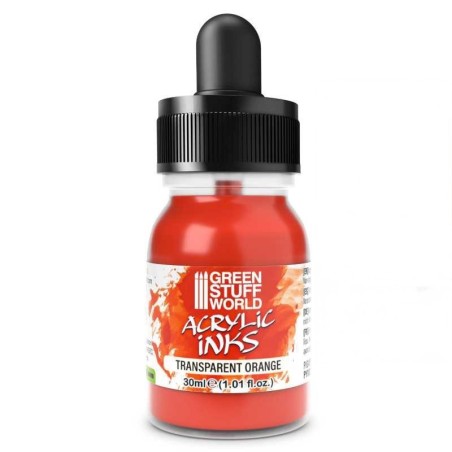 Green Stuff World - Encre acrylique Transparente - Orange - 30ml - 4273