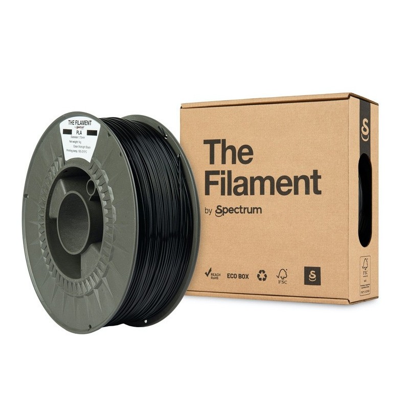 Spectrum - The Filament PLA - Midnight Black - 1.75mm - 1Kg Spectrum - The Filament PLA - Midnight Black - 1.75mm - 1Kg
