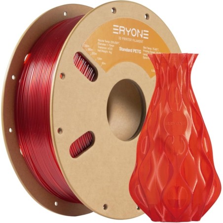 Eryone - PETG Transparent - Red - 1.75mm - 1 Kg