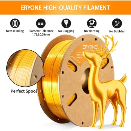 Eryone - PLA Ultra Silk - Or (Gold) - 1.75mm - 1 Kg