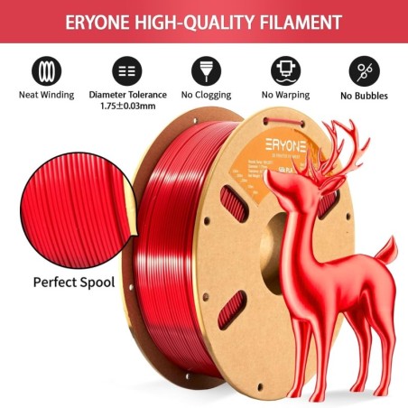 Eryone - PLA Ultra Silk - Rouge (Red) - 1.75mm - 1 Kg