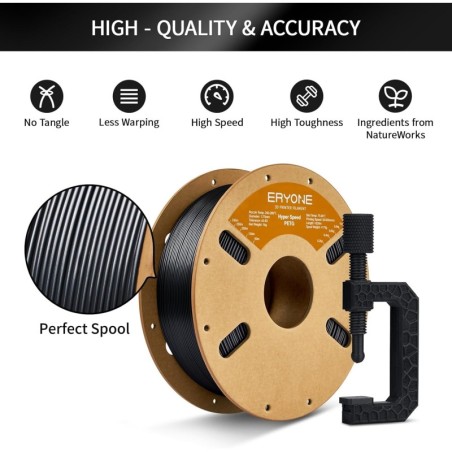 Eryone - PETG High Speed - Black - 1.75mm - 1 Kg