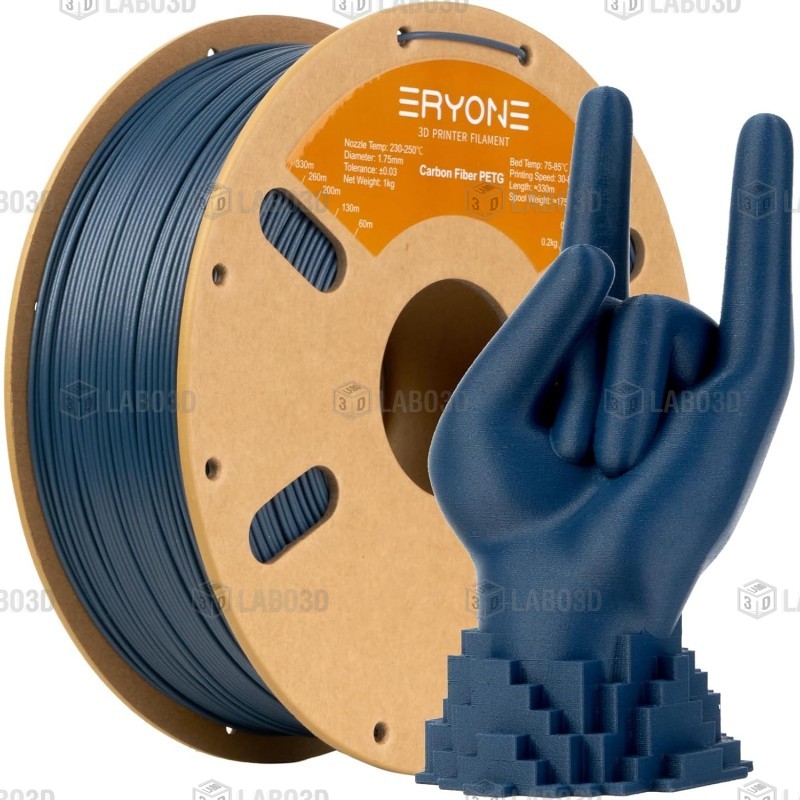 Eryone - PETG Fibre de Carbone - Bleu (Blue) - 1.75mm - 1 Kg Eryone - PETG Fibre de Carbone - Bleu (Blue) - 1.75mm - 1 Kg