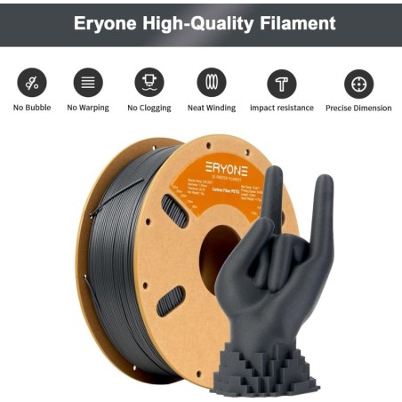 Eryone - PETG-CF - Carbon Fiber - Dark Grey - 1.75mm - 1 Kg