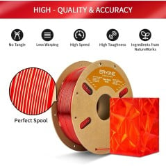 Eryone - PETG High Speed - Transparent Red - 1.75mm - 1 Kg