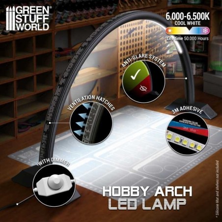 Green Stuff World - Lampe LED Hobby Arch - Darth Black - 11060