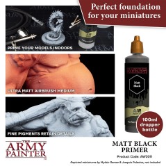 The Army Painter - Warpaints Air Primer - Matt Black - 100 Ml