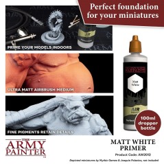 The Army Painter - Warpaints Air Primer - Matt White - 100 Ml
