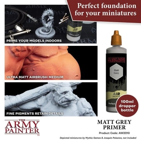 The Army Painter - Warpaints Air Primer - Matt Grey - 100 Ml