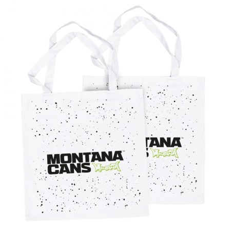 Montana - Cotton Bag Typo-Logo + Stars - Blanc (White)