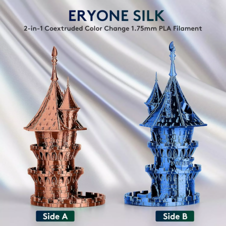 Eryone - PLA Silk Dual-Color - Orange & Blue (Orange & Blue) - 1.75mm - 1 Kg