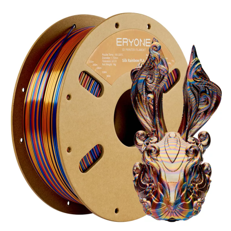 Eryone - PLA - Silk Twist Rainbow - Shadow (Red Gold Blue) - 1.75mm - 1 Kg