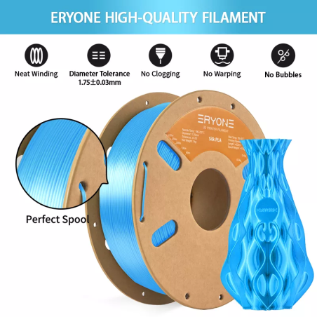 Eryone - PLA Silk - Bleu (Blue) - 1.75mm - 1 Kg