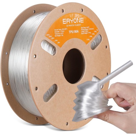Eryone TPU 90A Flexible Filament – Durable 3D Printing 1.75mm