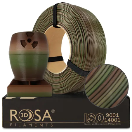 Rosa3D Silk Rainbow Refill PLA 1.75 mm – Multicolor Silk Filament 1 kg – Labo3D Belgium