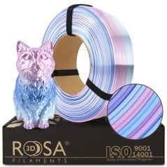 Rosa3D Silk Rainbow Refill PLA 1.75 mm – Filament Soie Multicolore 1 kg – Labo3D Belgique