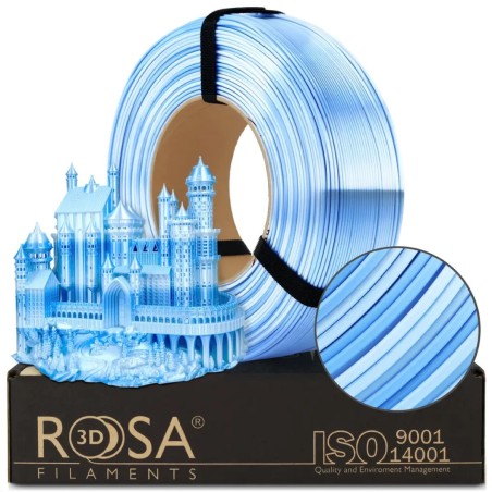 Rosa3D Silk Rainbow Refill PLA 1.75 mm – Multicolor Silk Filament 1 kg – Labo3D Belgium