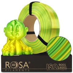 Rosa3D Silk Rainbow Refill PLA 1.75 mm – Filament Soie Multicolore 1 kg – Labo3D Belgique
