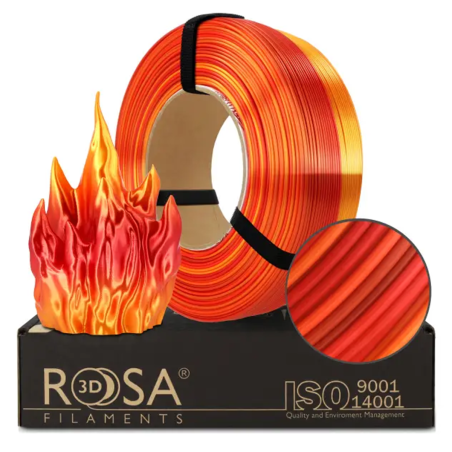 Rosa3D Silk Rainbow Refill PLA 1.75 mm – Multicolor Silk Filament 1 kg – Labo3D Belgium
