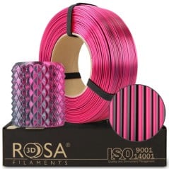 Rosa3D PLA Magic Silk Refill 1.75 mm 1 kg – Filament 3D Effet Soie