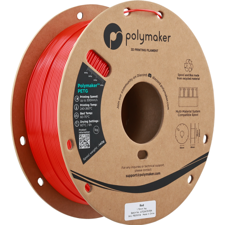 PETG Polymaker 1.75mm 1KG | Filament 3D Haute Vitesse | Labo3D