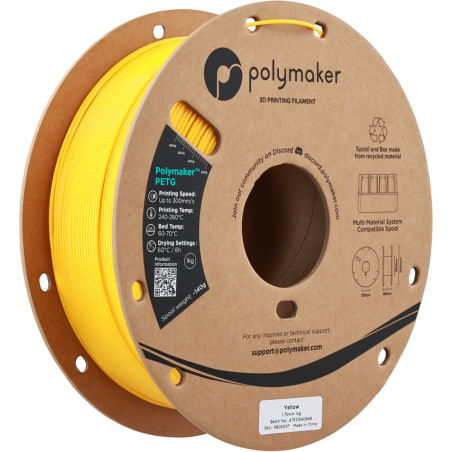 PETG Polymaker 1.75mm 1KG | Filament 3D Haute Vitesse | Labo3D