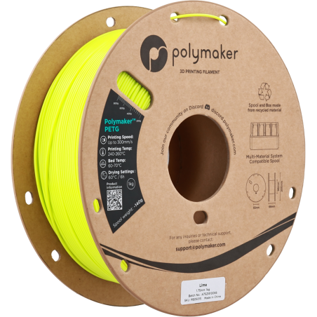 PETG Polymaker 1.75mm 1KG | Filament 3D Haute Vitesse | Labo3D