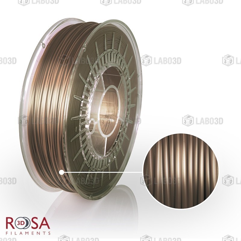 Rosa3D - PETG Standard - Or Perlé (Pearl Gold) - 1.75mm - 800 gr Rosa3D - PETG Standard - Or Perlé (Pearl Gold) - 1.75mm - 800 gr