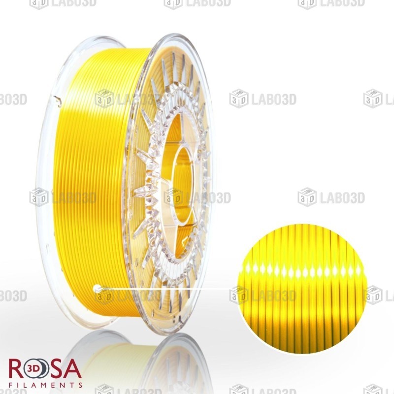 Rosa3D - PLA Silk - Jaune (Yellow) - 1.75mm - 800 gr Rosa3D - PLA Silk - Jaune (Yellow) - 1.75mm - 800 gr