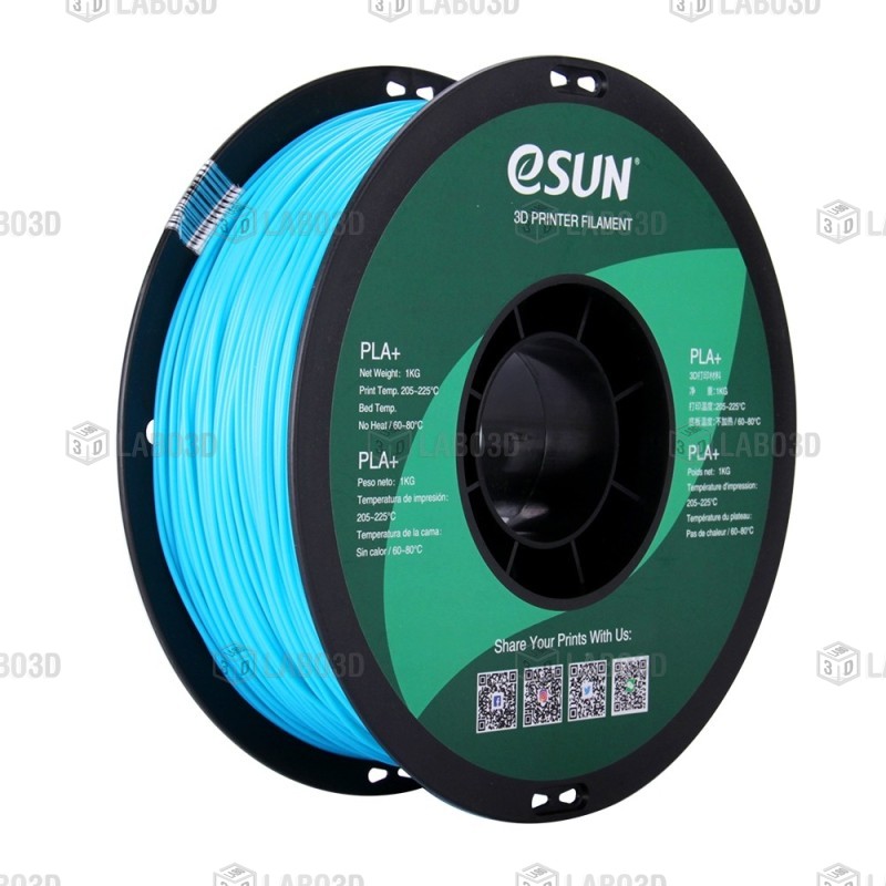 eSun - PLA+ - Bleu claire (Light Blue) - 1.75mm - 1 Kg eSun - PLA+ - Bleu claire (Light Blue) - 1.75mm - 1 Kg